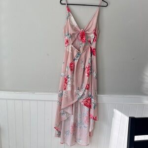 Hello Molly Pink Floral High Low Dress